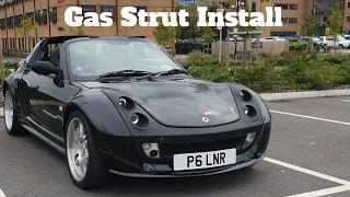 Smart Roadster Brabus - rear boot gas strut installation