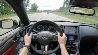 2022 Infiniti Q60 Red Sport 400 AWD - POV Test Drive (Binaural Audio)