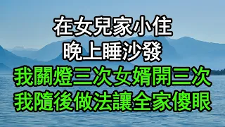 在女兒家小住，晚上睡沙發，我關燈三次女婿開三次，我隨後做法讓全家傻眼#深夜淺讀 #為人處世 #生活經驗 #情感故事