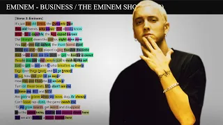 Eminem - Business [Rhyme Scheme] Highlighted