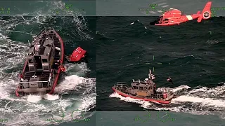 USCG Rescues Boaters In Life Raft