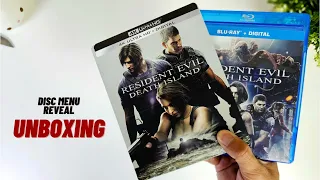 Resident Evil Death Island 4K Steelbook Blu-Ray Unboxing | Disc Menu Reveal