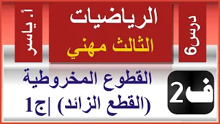 الرياضيات - الثالث مهني | الفصل الثاني | درس6 |  القطوع المخروطية (القطع الزائد) | جزء1