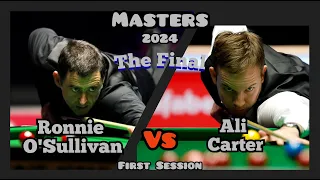 Ronnie O'Sullivan vs Ali Carter - Masters Snooker 2024 - Final - First & Full Session Live