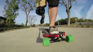 GoPro 3 Silver: Downhill sidewalk surfing