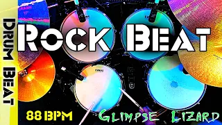 Rock Drum Beat Jam Track - 88 BPM [Glimpse Lizard]