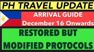 PHILIPPINES TRAVEL UDPATE | MODIFIED GREENLANE AND YELLOWLANE PROTOCOLS FOR ELIGIBLE PASSENGERS