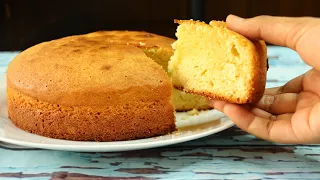 Easy Sponge Cake Without Electric Beater | How To Make Vanilla Sponge Cake Without Electric Beater