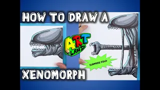 How to Draw a XENOMORPH SURPRISE FOLD