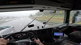 WHAT HAPPENS WHEN YOU DRIVE THE TRUCK WHEN ITS RAINING POV TRUCK DRIVING