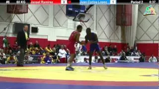 2012 Pan Am: 60 KG Champ. Round 1: Jansel Ramirez (DOM) vs. Juan Carlos Lopez (COL)