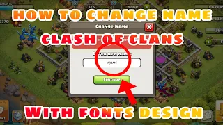 How to change name clash of clans with fonts design. #ClashOfClans #changenamecoc