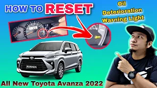 HOW TO RESET OIL DETERIORATION WARNING LIGHT ON DASHBOARD | ALL NEW TOYOTA AVANZA 2022