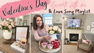 RELAXING (No Talking) VALENTINE'S DAY DECORATE WITH ME | YOUTUBE LOVE SONG PLAYLIST