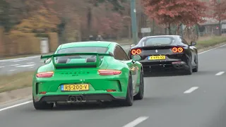 Supercars Accelerating LOUD! M2, 7R FLAMES, GT350, Aventador, GT3RS iPE, Performante, GTR 750hp, 812