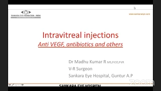 Intravitreal Injections Dr MadhukumarLearn From the Masters - Sankara Academy of Vision