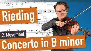 Rieding Concerto Op. 35 in B-minor 2. Movement, Violin Sheet Music, Piano Accompaniment, var. Tempi