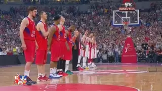 Delije nadglašavaju himnu Evrolige!  Crvena zvezda   CSKA Moskva 71-78