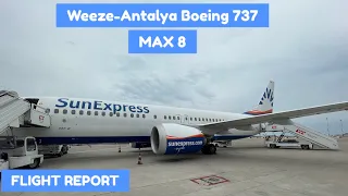 Flight report | Weeze-Antalya Boeing 737 MAX 8 SunExpress | Flugzeug Manager