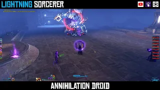 SWTOR Eternity Vault: Annihilation Droid Boss Fight. Veteran Difficulty. Level 80 Lightning Sorcerer