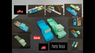 How to make a Paper Car Truck? DIY 3D Origami Vehicle | Pickup Truck Craft | Paper Vehicle