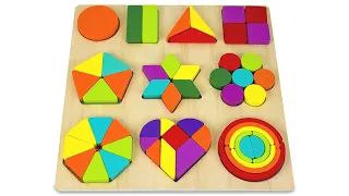 Best Learn Shapes and Counting 1 to 10 with Preschool Shapes Puzzle