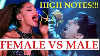 FEMALE VS MALE SINGERS - MIXED HIGH NOTES!!! (A4-C6)
