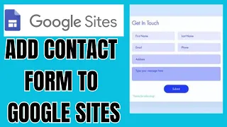 HOW TO ADD CONTACT FORM TO GOOGLE SITES 2024