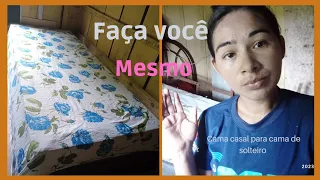 transformei a cama box de casal,em uma cama de solteiro 👏