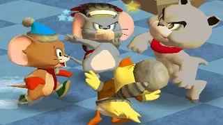 Tom and Jerry in War of the Whiskers HD Jerry Vs Nibbles Vs Duckling Vs Tyke (Master Difficulty)