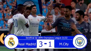 Real Madrid 3 x 1 Manchester City | Semifinal da UEFA Champions League 21/22 | Recriado no FIFA 22 !