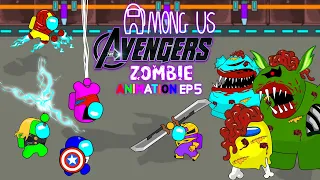 어몽어스  Avengers vs Zombie | Avengers among us vs Zombie | Among us Avengers zombie animation Ep 5