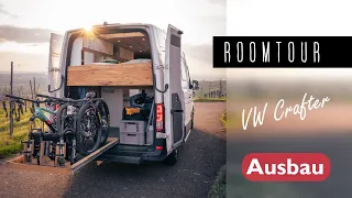 Camper Roomtour VW Crafter: So habe ich den Mountainbike Van ausgebaut! #bikevanlife