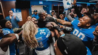 Postgame locker room celebration | Lions vs. Packers