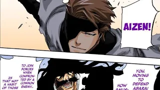 Aizen against Yhwach (Manga). [SFX]