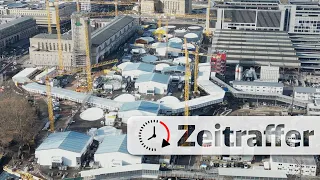 Time-lapse Stuttgart 21: Lounge and ceiling closure