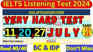 Most Challenging IELTS Listening Practice Test 08 June, 13 June 2024 with Answers | IELTS | IDP & BC