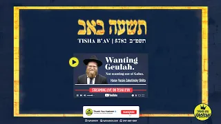 Tisha B'Av | Wanting Geulah | Harav Yussie Zakutinsky Shlita | TYH Nation