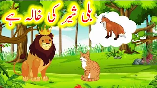 Urdu story | بلی شیر کی خالہ ہے٫ | Hindi story | moral story | birds animals tv |