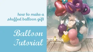 That's how it's done!! This is how balloon professionals make stuffed balloon gifts. 🎈