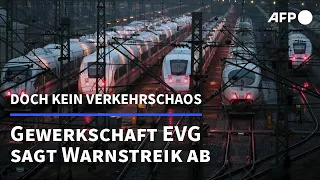 Gewerkschaft EVG sagt Warnstreik bei der Bahn ab | AFP