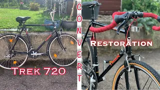 RESTORATION Trek 720 CONVERT TO GRAVEL #fahrrad #bike #restoration