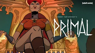 Spear Climbs the Queen's Tower | Genndy Tartakovsky's Primal | adult swim