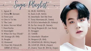 [ Lyrics ] BTS Suga Playlist 2022 | Solo & Cover songs