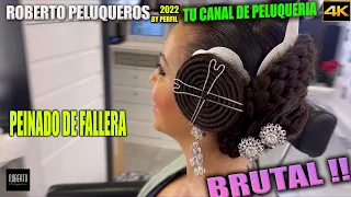 PEINADO DE FALLERA BRUTAL !! MIRA COMO SE HACE PASO A PASO / ROBERTO PELUQUEROS BY PERFIL 2022