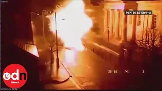 Police release CCTV footage of car bomb explosion in Londonderry