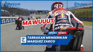 Tabrakan Mengerikan Marc Marquez Vs Johann Zarco, Motor Sampai Terbelah