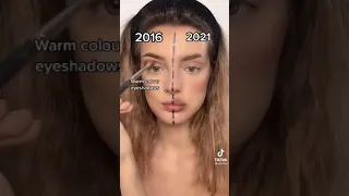 2016 VS 2021 makeup trends | Beauty Trends #makeup #viral