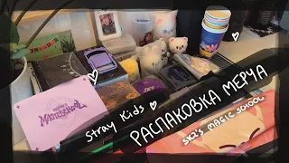 распаковка стаффа Stray Kids из Кореи, мерч SKZ'S MAGIC SCHOOL || kpop unboxing