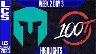 IMT vs 100 Highlights | LCS Summer 2023 W2D3 | Immortals vs 100 Thieves